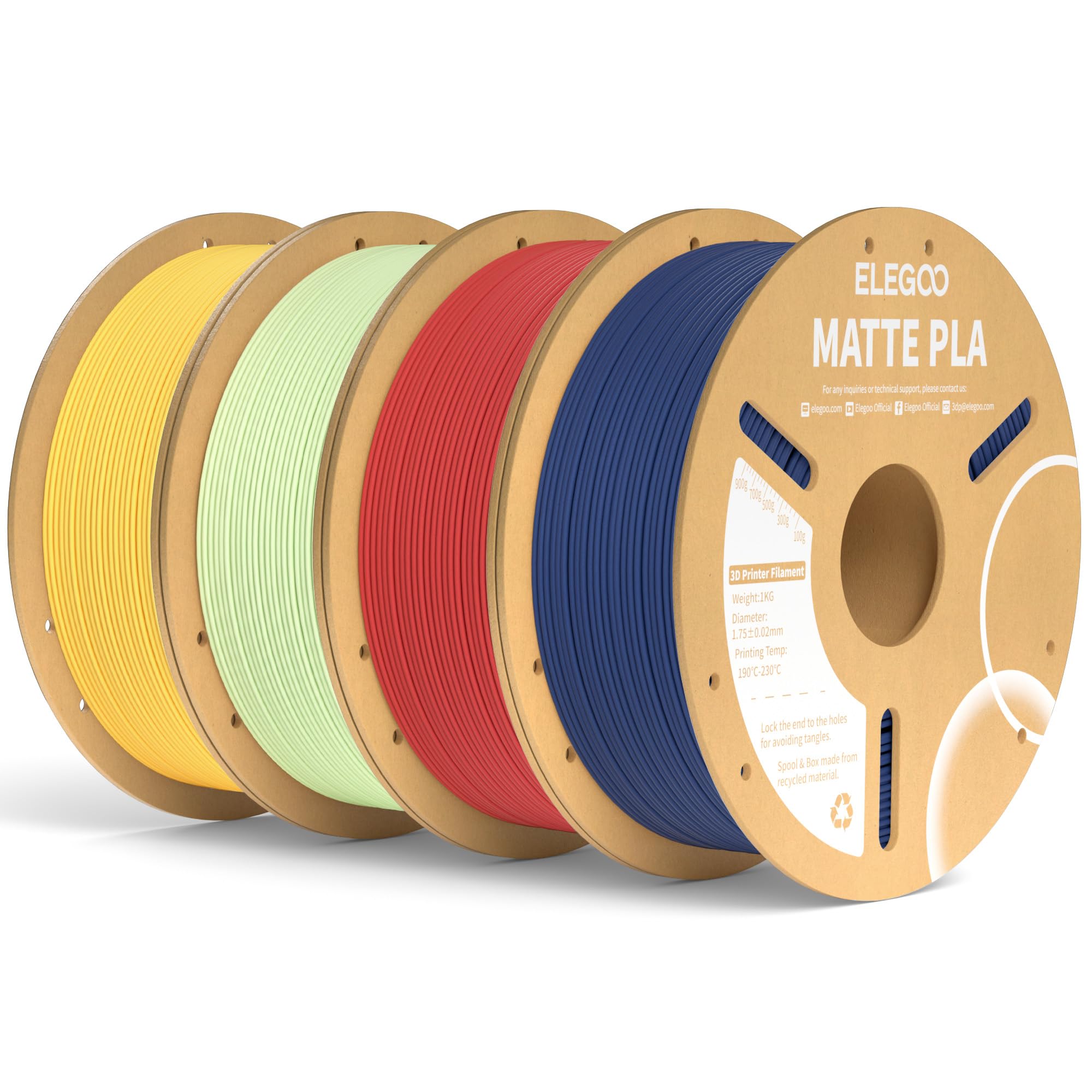 Foto 2 pulgar | Filamento Para Impresora 3d Elegoo Mate Pla De 1 75 Mm  Paquete De 4 Kg - Venta Internacional.