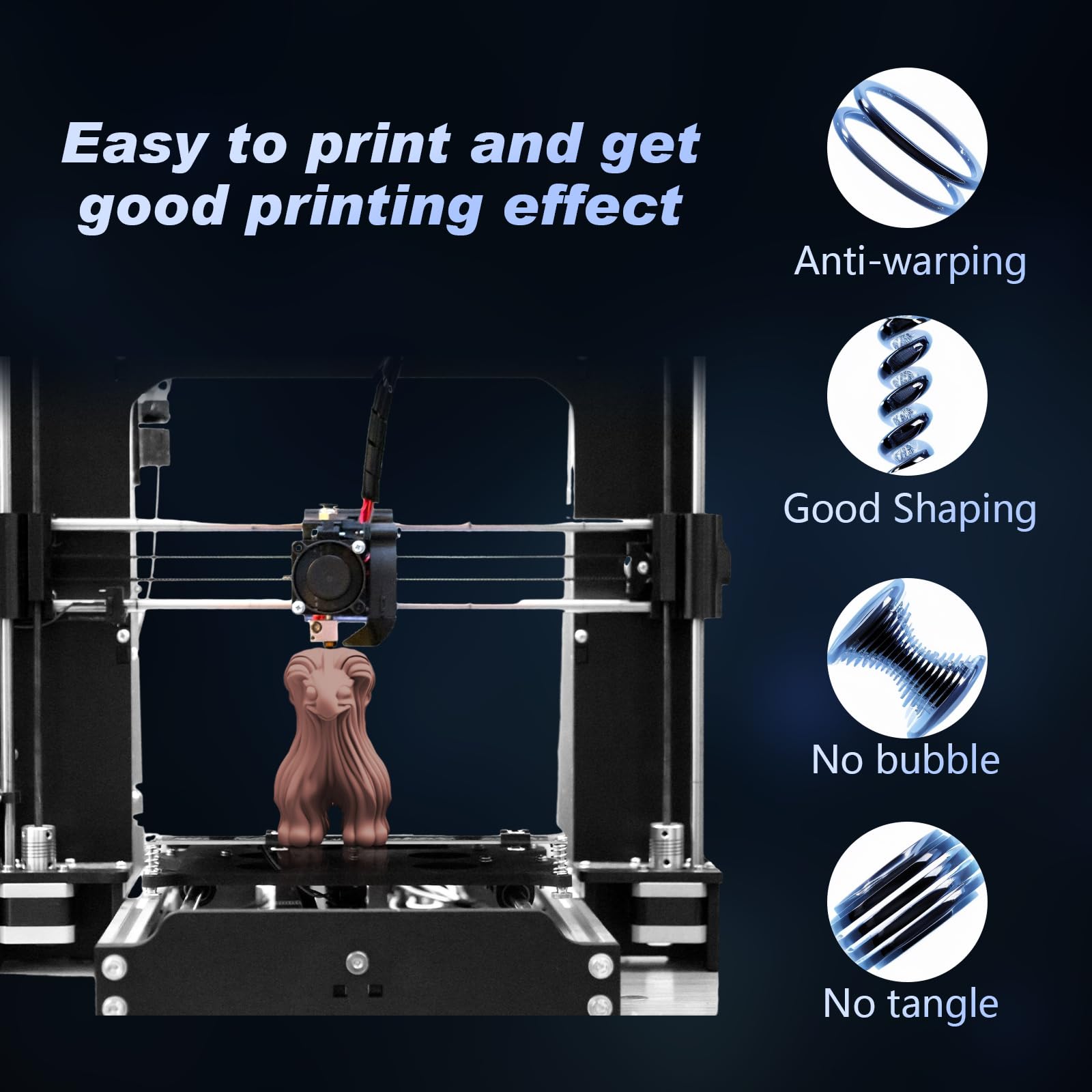 Foto 5 pulgar | Filamento Pangda Multicolor Pla Para Impresora 3d  1 75 Mm Y 1 5 Kg - Venta Internacional.
