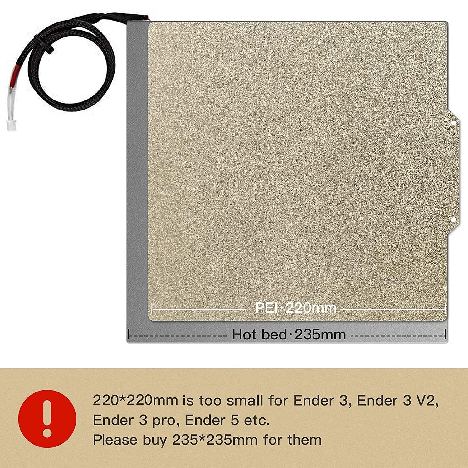 Foto 2 | Hoja Pei Hictop 235 X 235 Mm Con Adhesivo Magnético Para Impresoras 3d - Venta Internacional.