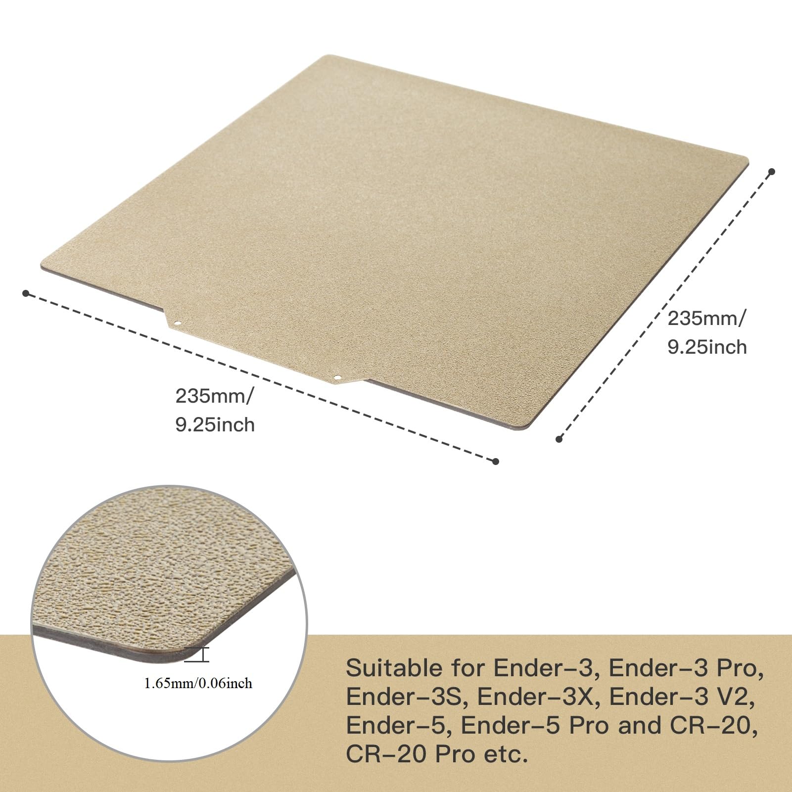 Foto 4 pulgar | Hoja Pei Hictop 235 X 235 Mm Con Adhesivo Magnético Para Impresoras 3d - Venta Internacional.