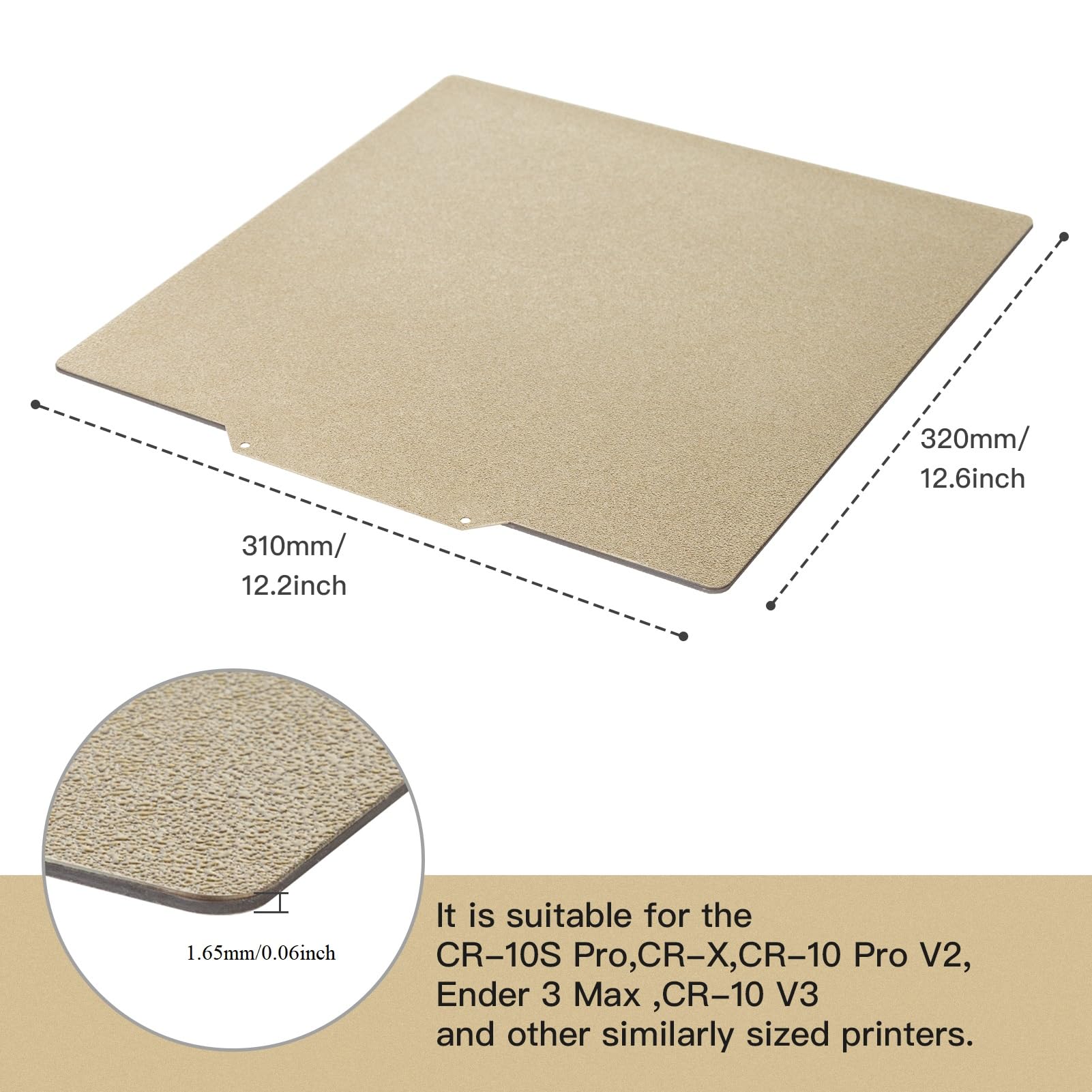 Foto 3 pulgar | Cama De Impresión Pei Sheet Hictop 310x320 Mm A Temperatura Ambiente - Venta Internacional.