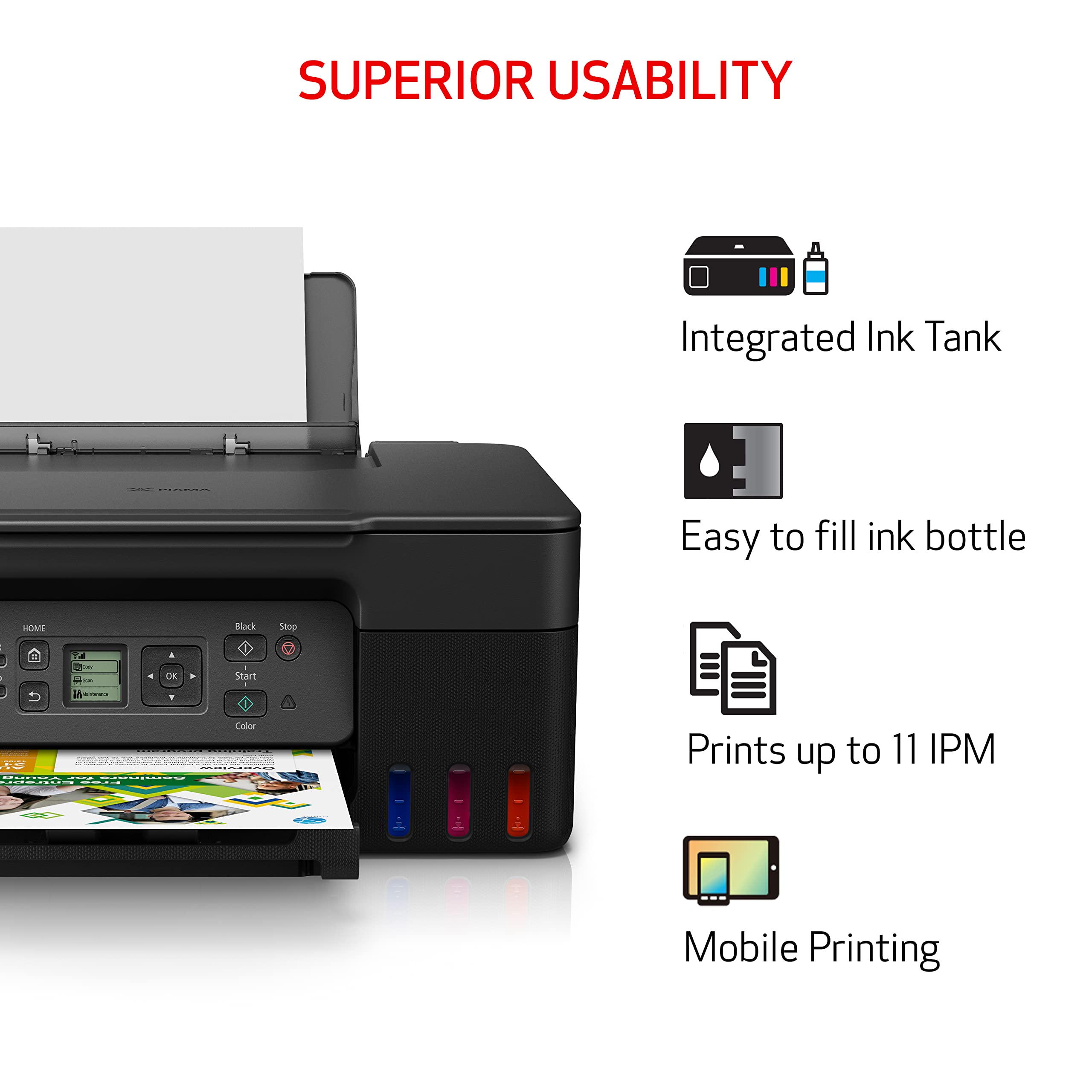 Foto 4 pulgar | Impresora De Inyección De Tinta Inalámbrica Multifunción Canon Megatank G3270 - Venta Internacional.