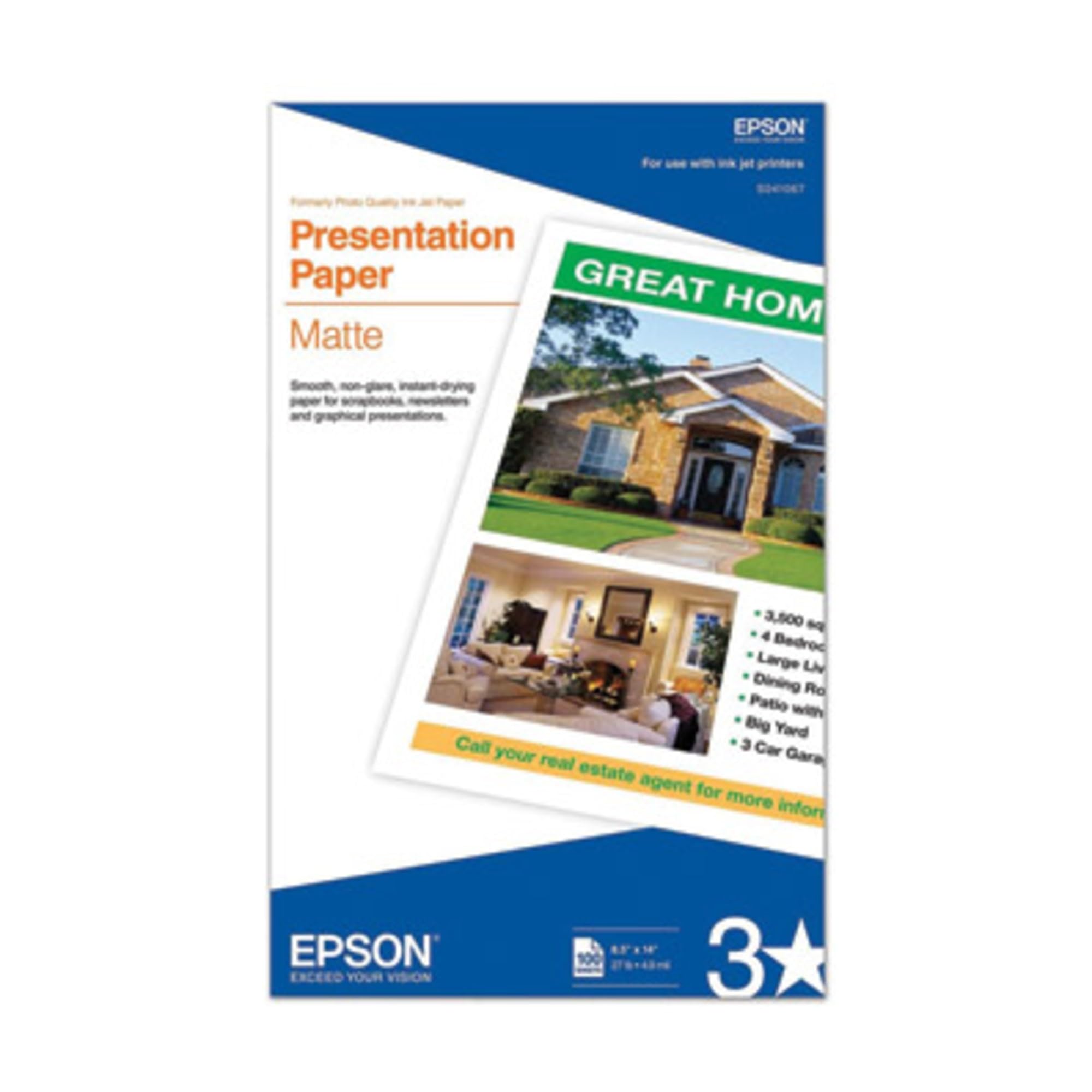 Foto 1 | Papel De Presentación Epson Matte 8.5 X 14 Pulgadas, 100 Hojas - Venta Internacional.