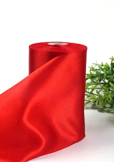 Foto 2 | Cinta Yycraft De Tela Satinada De 15 Cm De Ancho Y 20 M De Largo, Color Rojo - Venta Internacional.