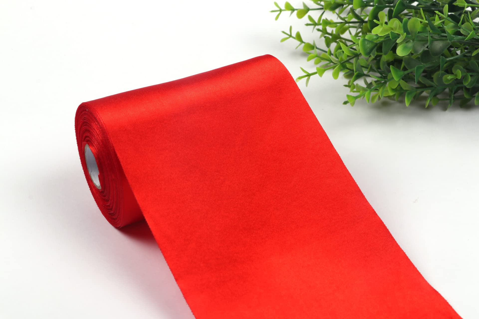 Foto 4 | Cinta Yycraft De Tela Satinada De 15 Cm De Ancho Y 20 M De Largo, Color Rojo - Venta Internacional.