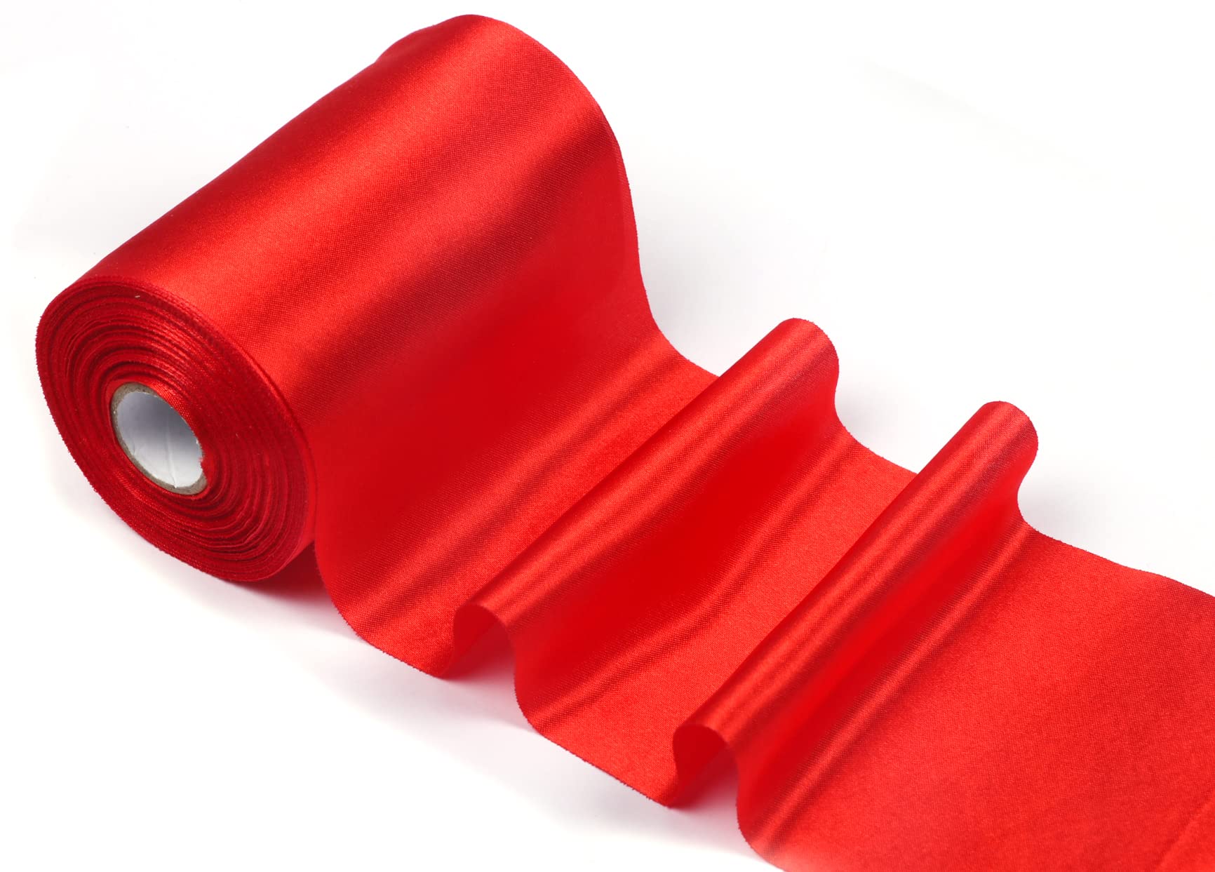 Foto 6 pulgar | Cinta Yycraft De Tela Satinada De 15 Cm De Ancho Y 20 M De Largo, Color Rojo - Venta Internacional.