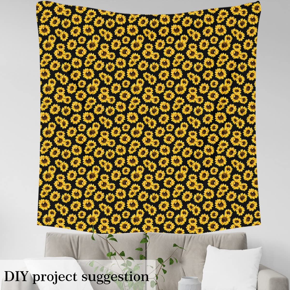 Foto 4 | Tela Castle Fairy Fall Sunflower 100% Poliéster De 1 M - Venta Internacional.