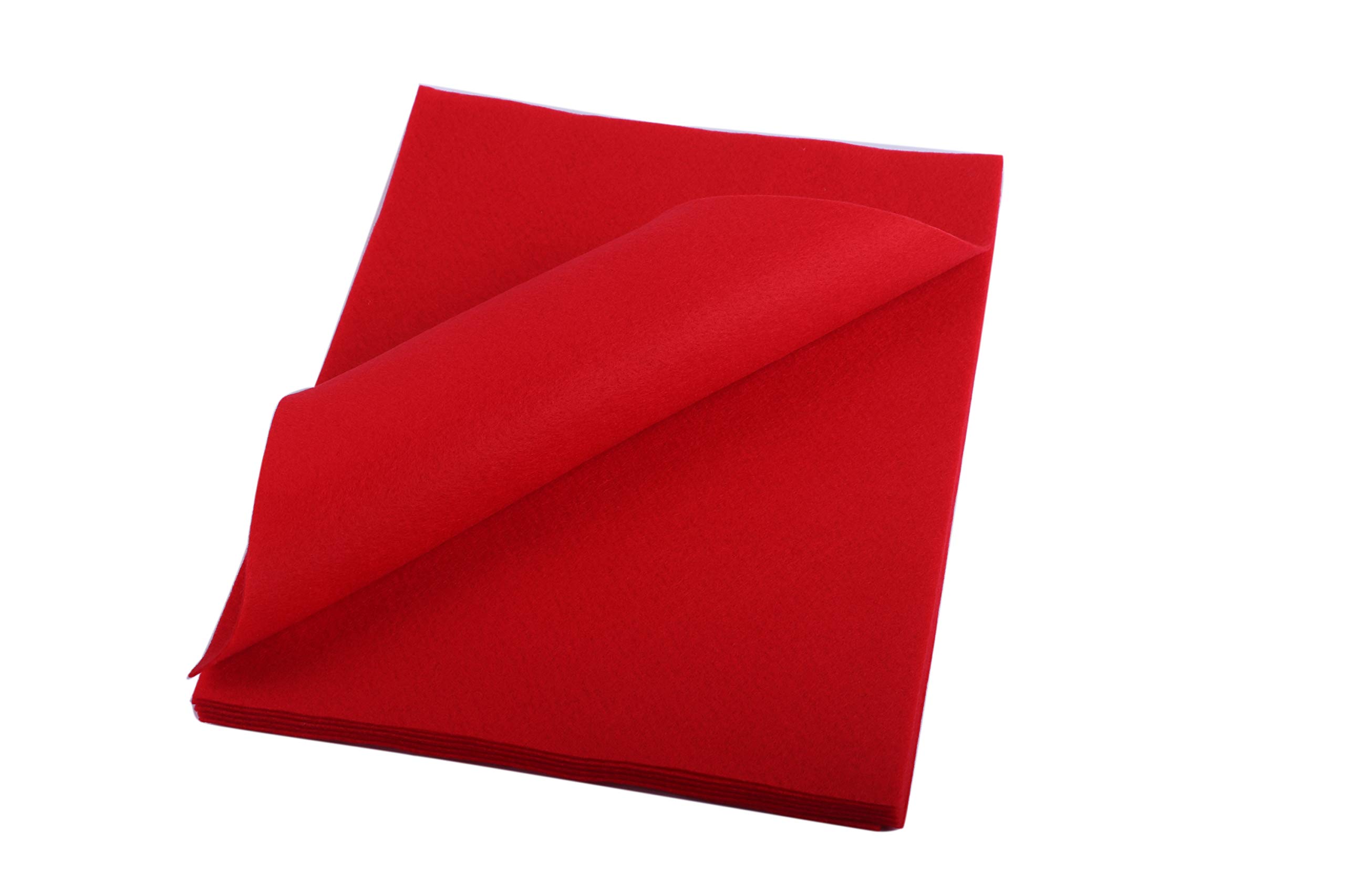 Láminas De Fieltro Yycraft Craft De 23 X 31 Cm, Paquete De 24 Unidades, Color Rojo - Venta Internacional.