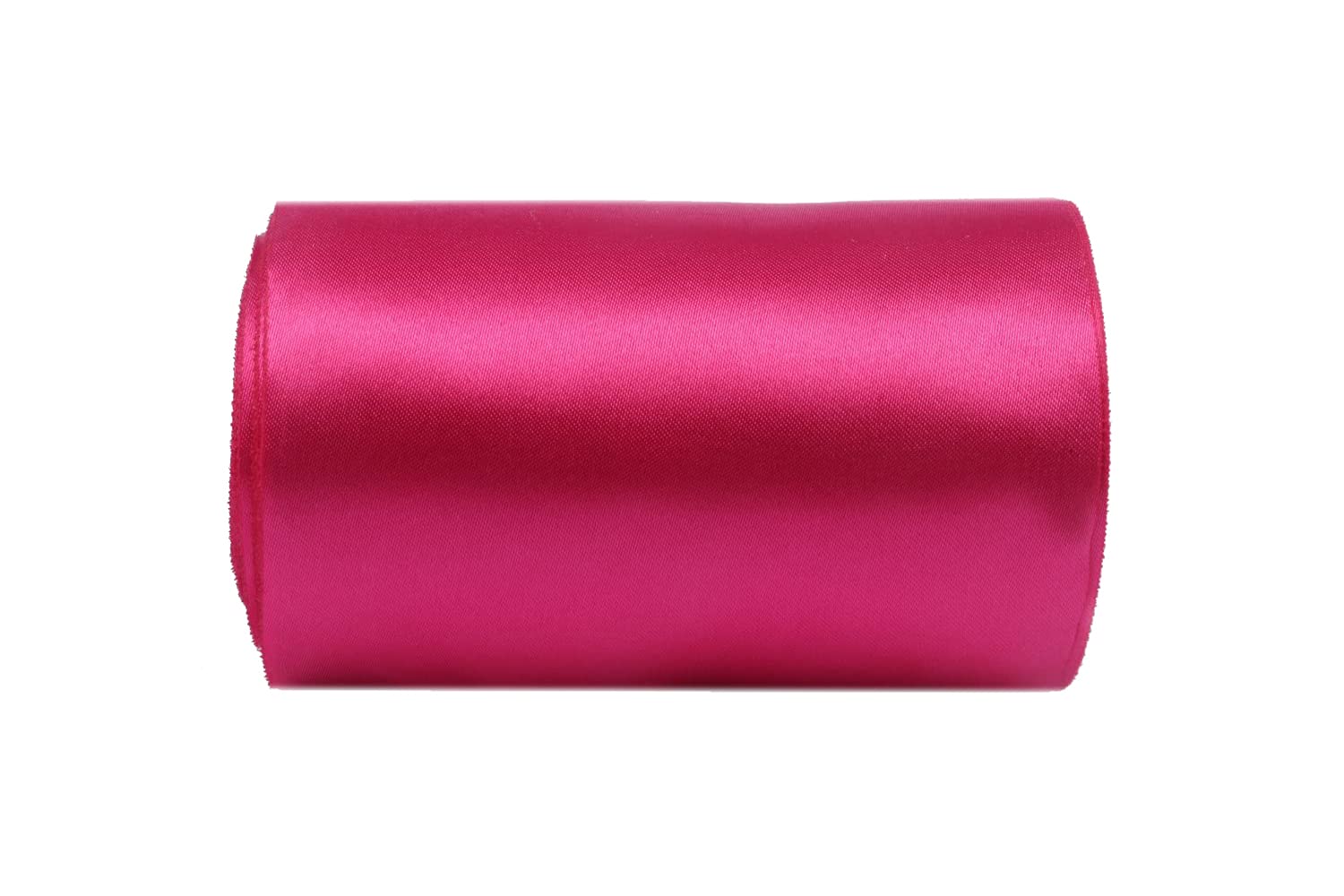 Cinta De Satén Yycraft, Bobina De Tela De 7,5 Cm De Ancho, 40 M, Rosa Intenso - Venta Internacional.
