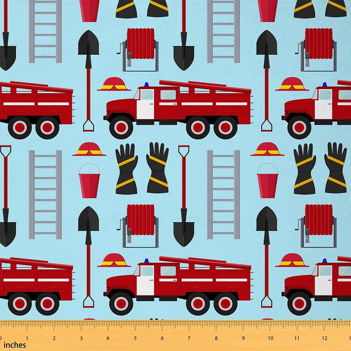 Foto 1 | Camión De Bomberos Rojo Fabric Castle Fairy Cute Para Niños De 1 M - Venta Internacional.