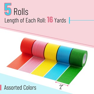 Foto 2 | Cinta Adhesiva De Colores Mr. Pen, 16 M, 5 Rollos De Papel De 2 Cm De Ancho - Venta Internacional.