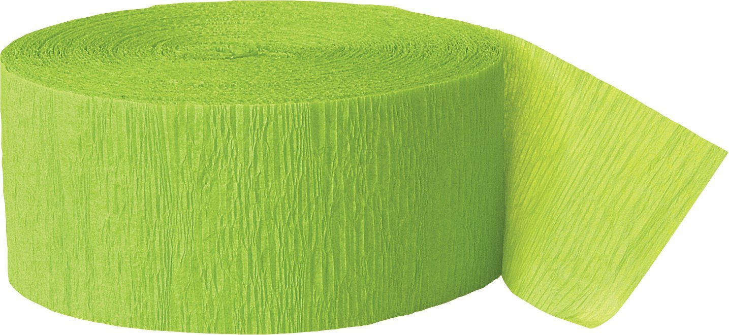 Foto 2 pulgar | Papel Crepé Streamer Unique Premium, Color Verde Lima, 25 M - Venta Internacional.