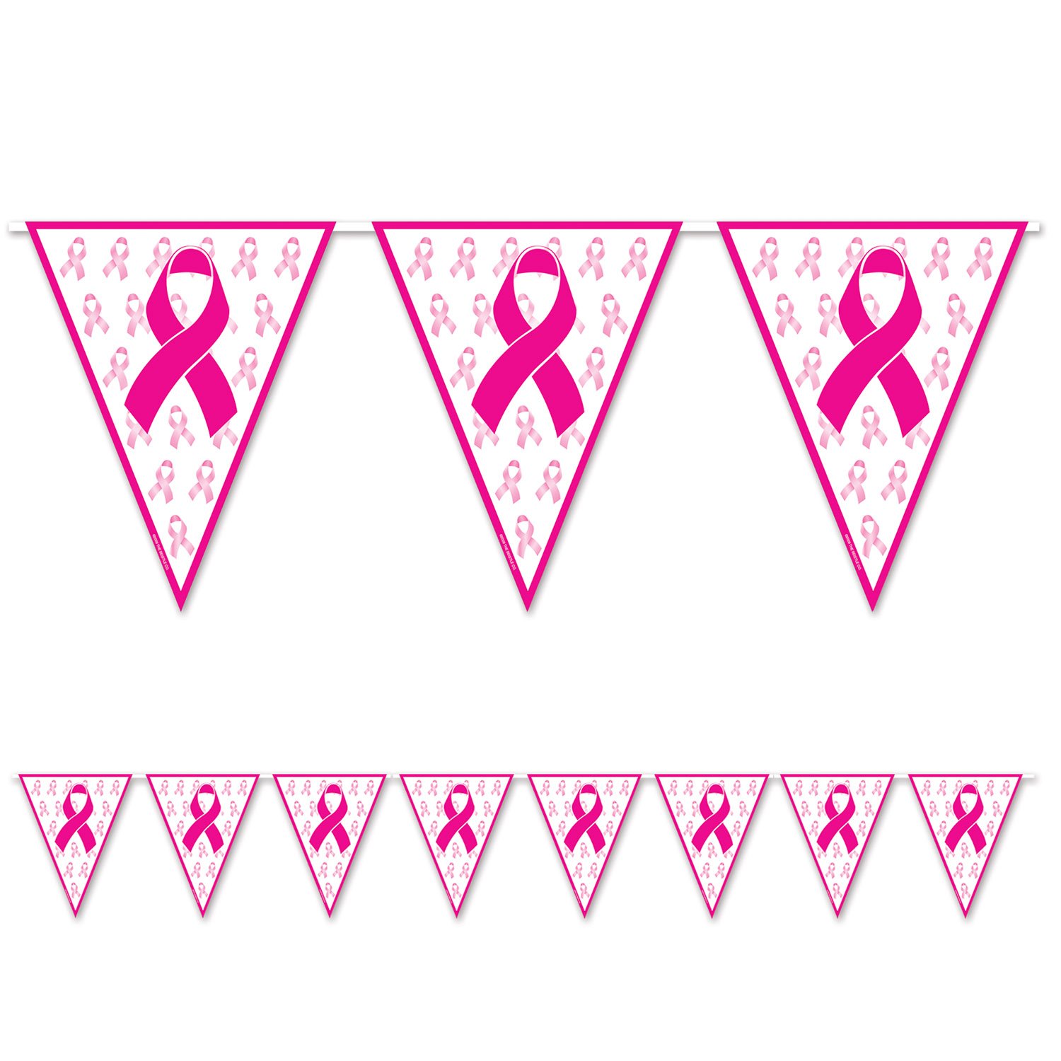 Foto 2 pulgar | Cinta Pennant Banner Beistle De Plástico, 3,35 M X 28 Cm, Color Rosa Y Blanco - Venta Internacional.
