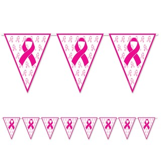 Foto 1 | Cinta Pennant Banner Beistle De Plástico, 3,35 M X 28 Cm, Color Rosa Y Blanco - Venta Internacional.