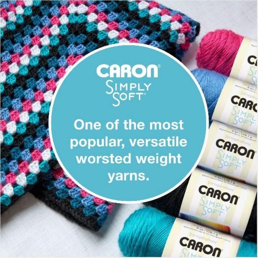 Foto 5 pulgar | Yarn Caron Simply Soft Party  Color Verde Azulado Brillante  85 G - Venta Internacional.