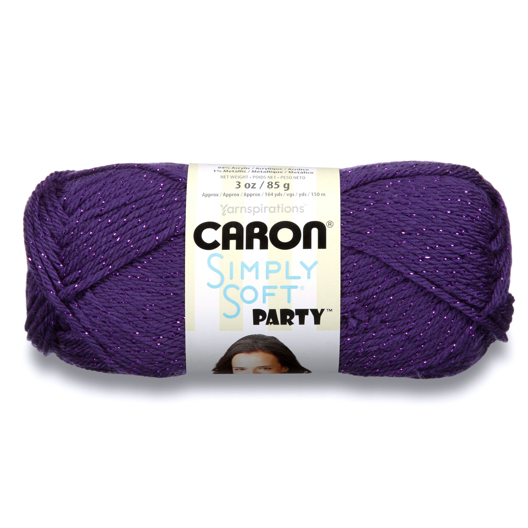 Foto 1 | Yarn Caron Simply Soft Party H97par0006  85 G  Estambre Morado - Venta Internacional.