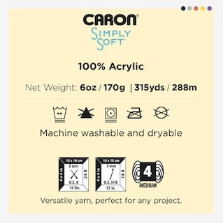 Foto 3 | Yarn Caron Simply Soft Party H97par0006 85 G Estambre Morado - Venta Internacional.