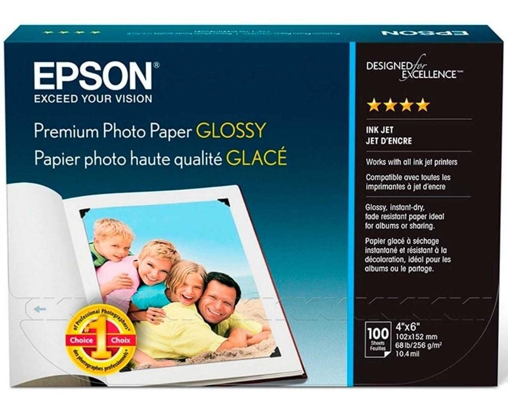 Foto 3 pulgar | Papel Fotográfico Epson Premium S041727 4x6 100 Hojas 68 Libras - Venta Internacional.