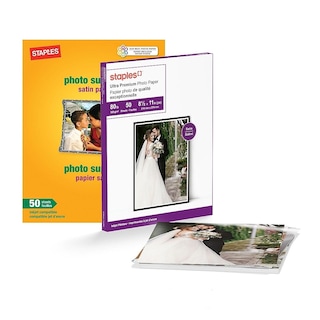 Foto 1 | Papel Fotográfico Staples Supreme Satin, 8.5 X 11 Pulgadas, 50 Hojas - Venta Internacional.