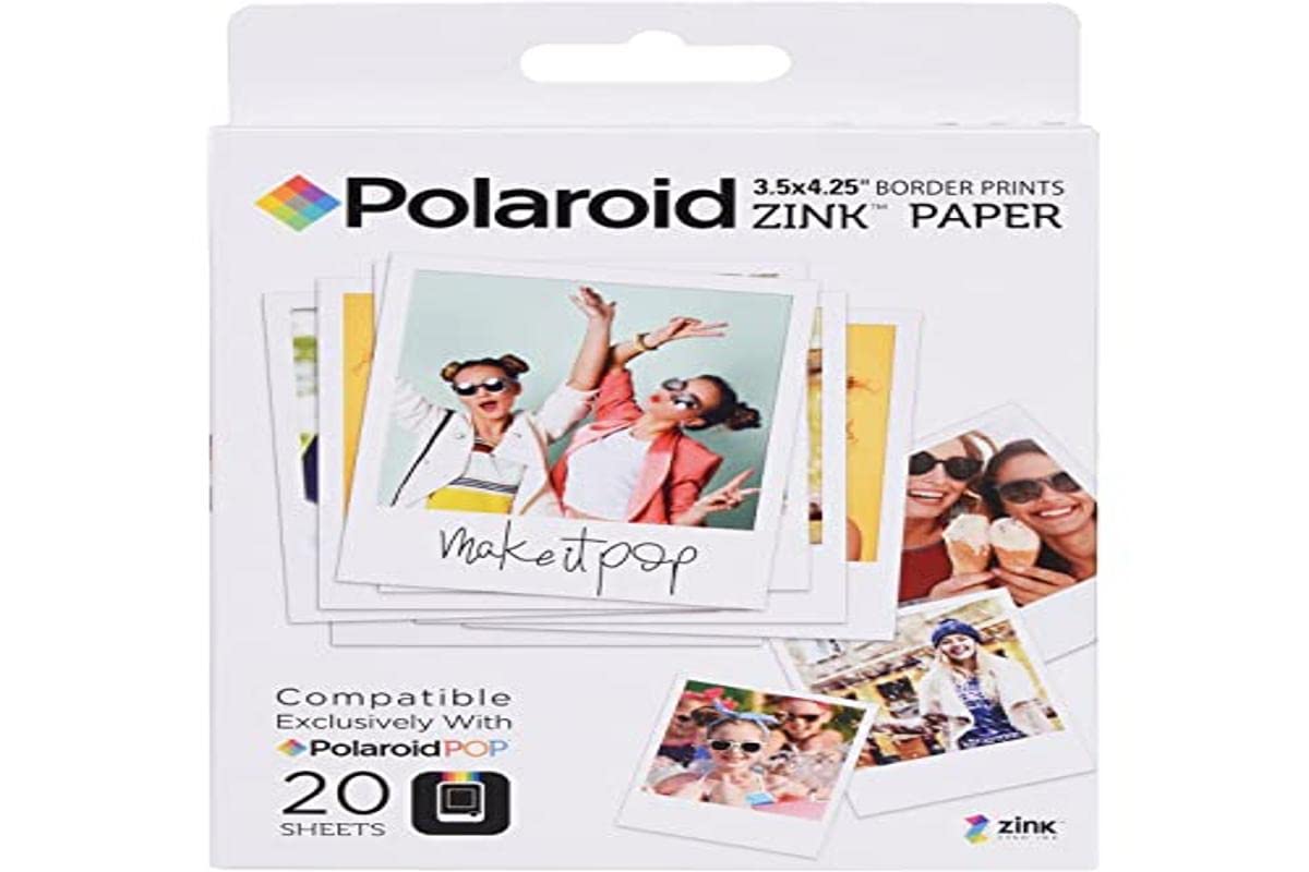 Foto 2 pulgar | Papel Fotográfico Zink Polaroid Premium 3.5 X 4.25 Pulgadas (20 Hojas) - Venta Internacional.