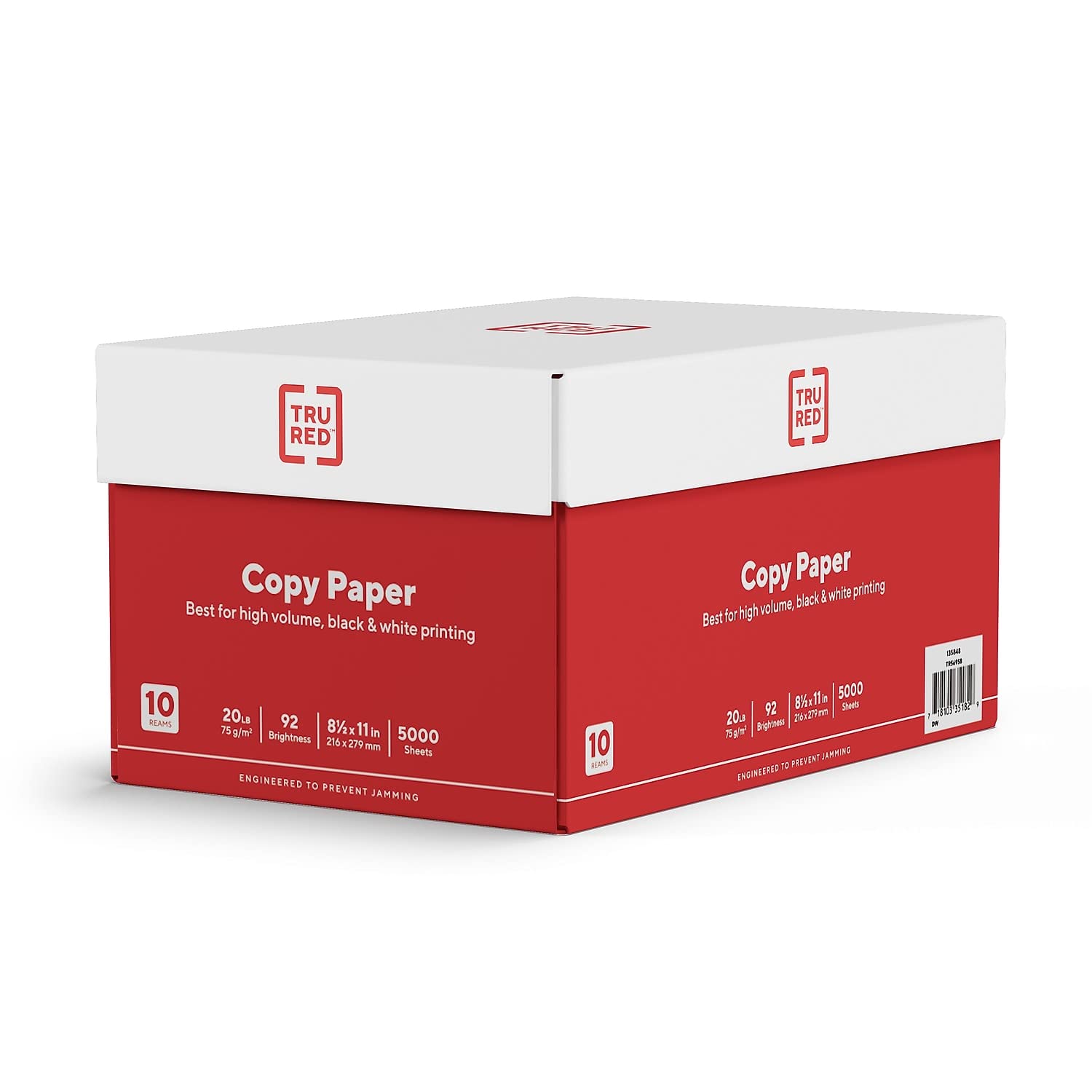 Foto 3 | Papel De Copia Tru Red, 8,5 X 11, 75 G/m², 500 Hojas/resma, 10 Resmas - Venta Internacional.