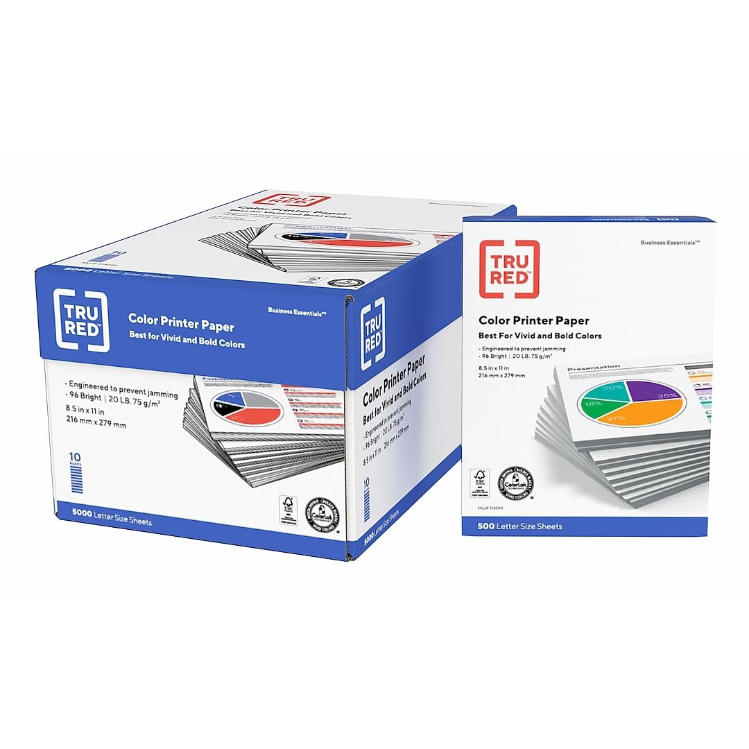 Foto 1 | Papel Multiusos Staples Tru Red 513096 8,5 X 11 20 Libras 5000 Hojas - Venta Internacional.