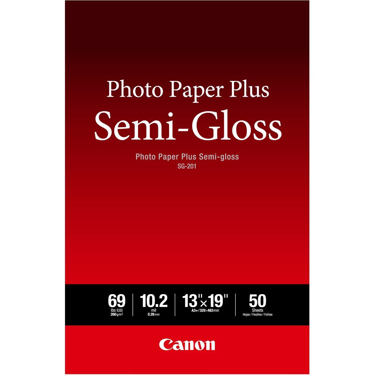 Foto 2 pulgar | Papel Fotográfico Canon Sg-201 Semibrillante 13x19 (50 Hojas) - Venta Internacional.