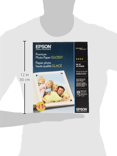 Foto 3 pulgar | Papel Fotográfico Epson Premium Glossy, 8.5 X 11 Pulgadas, 25 Hojas - Venta Internacional.
