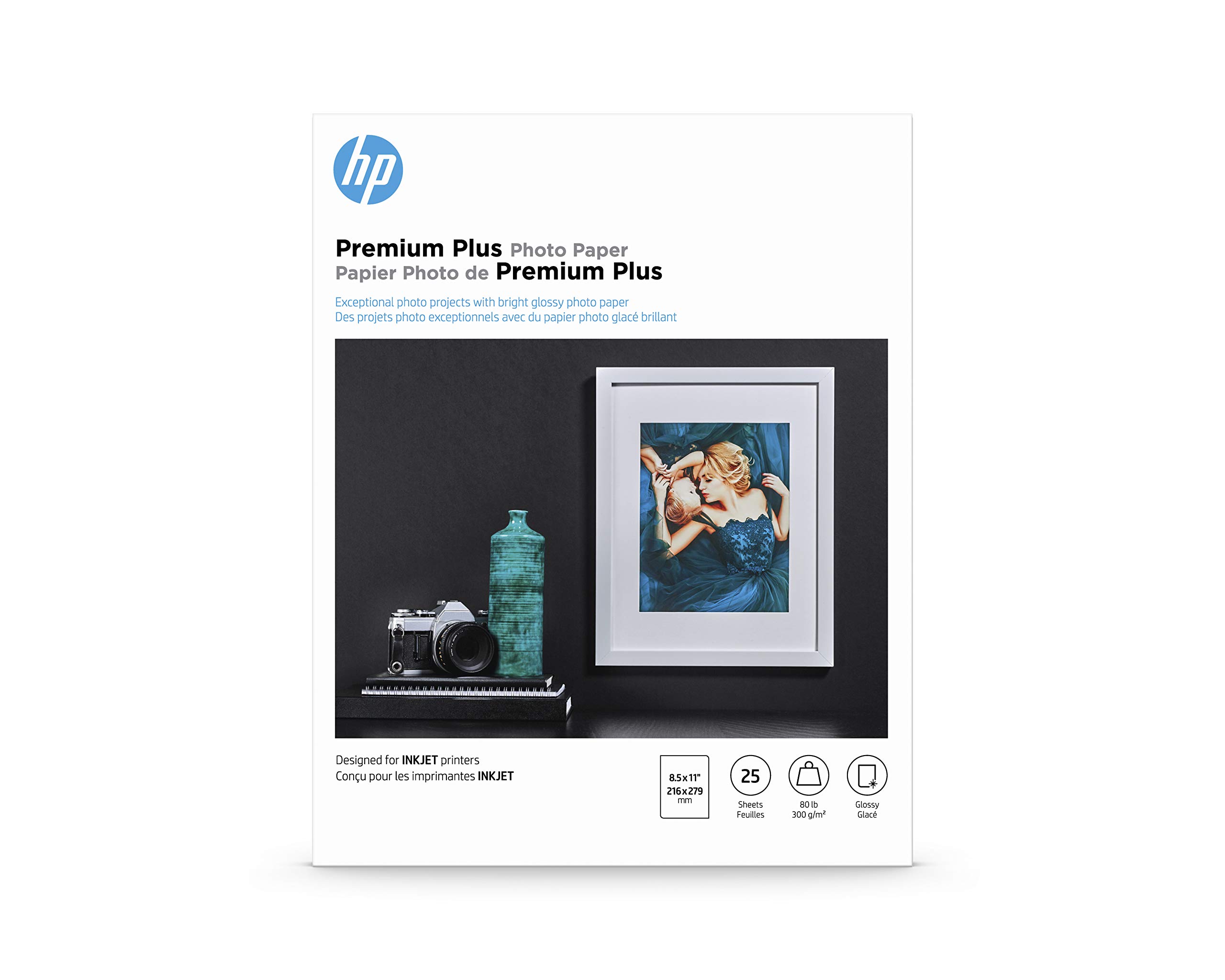 Papel Fotográfico Hp Premium Plus Glossy 8.5 X 11 En 25 Hojas - Venta Internacional.