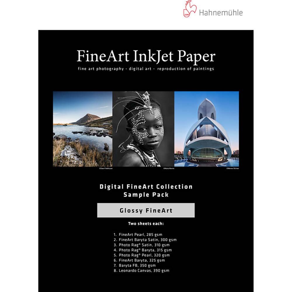 Foto 2 pulgar | Paquete De Muestras De Papel Hahnemühle Fineart Glossy Inkjet, 14 Hojas - Venta Internacional.