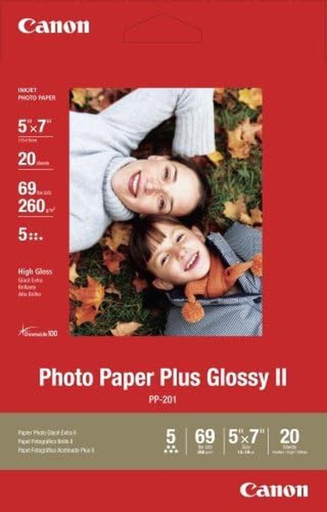 Foto 2 pulgar | Papel Fotográfico Canon Photo Paper Plus Glossy Ii, 5 X 7, 20 Hojas - Venta Internacional.