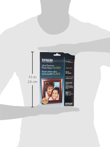 Foto 4 pulgar | Papel Fotográfico Epson Ultra Premium Glossy 5 X 7 Pulgadas, 20 Hojas - Venta Internacional.