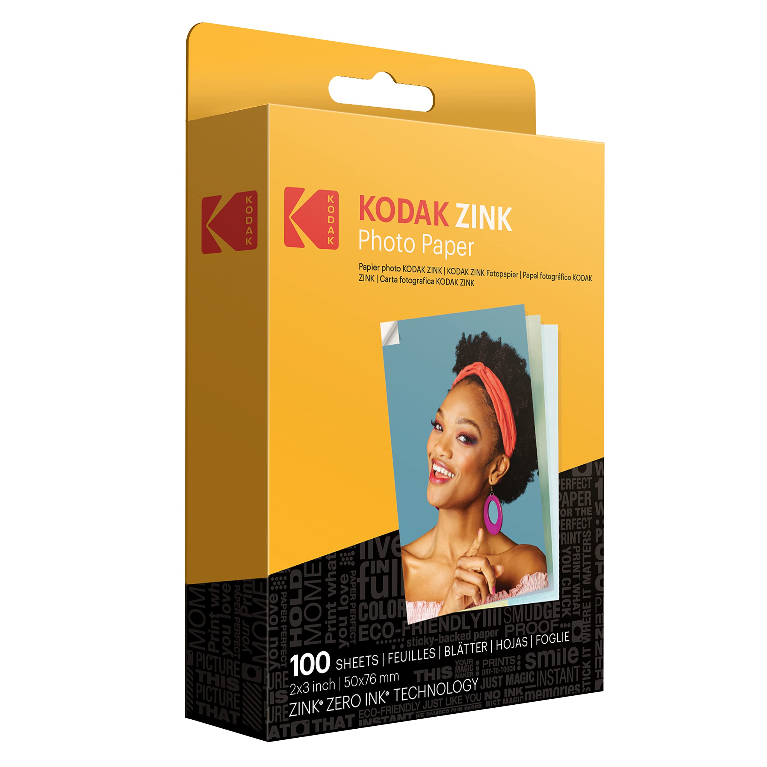 Papel Fotográfico Kodak Zink 2x3 Premium, 100 Hojas - Venta Internacional.