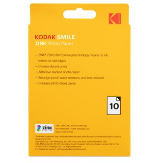 Foto 4 | Papel Fotográfico Kodak Zink Premium De 3,5 X 4,25 Pulgadas (10 Hojas) - Venta Internacional.