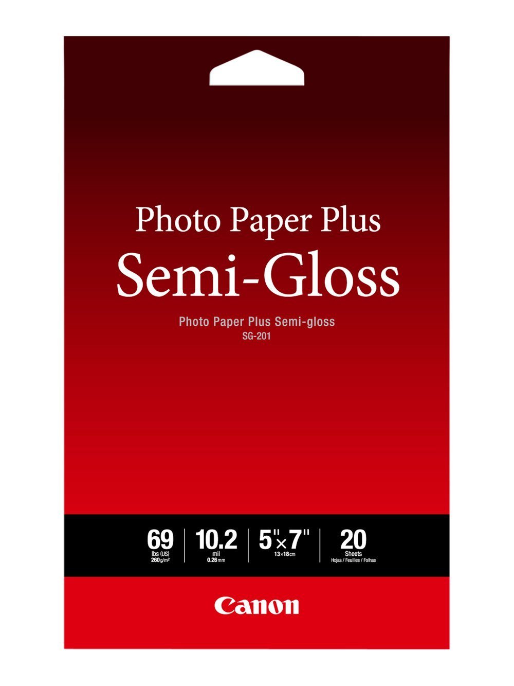 Papel Fotográfico Canon Photo Paper Plus Semibrillante A5 (20 Hojas) - Venta Internacional.
