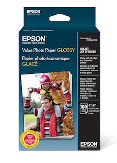 Foto 1 | Papel Fotográfico Epson Value Glossy 4x6 100 Hojas S400034 - Venta Internacional.