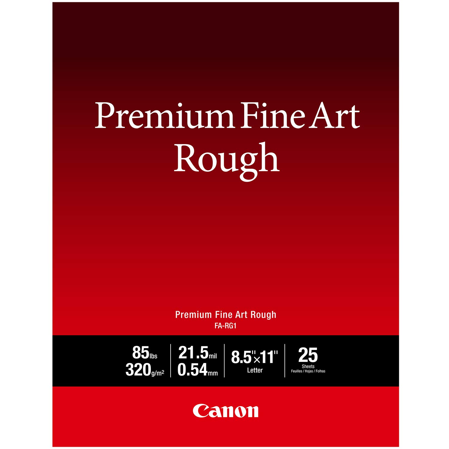 Papel Canon Premium Fine Art Rough Fa-rg1, 8,5 X 11, 25 Hojas - Venta Internacional.