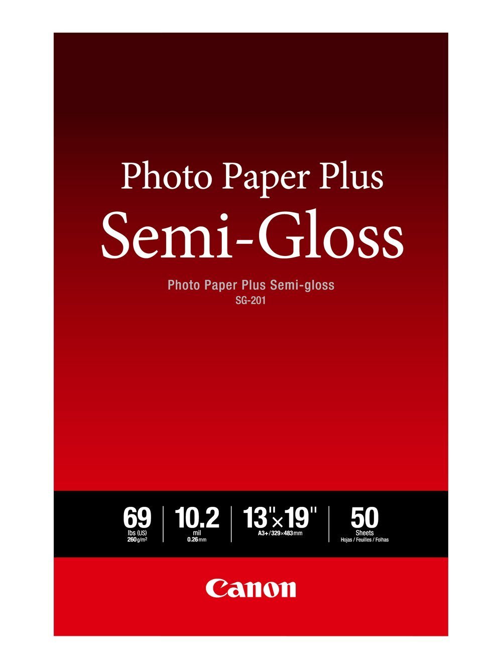 Papel Fotográfico Canon Photo Paper Plus Semibrillante De 13 X 19 Pulgadas, 20 Hojas - Venta Internacional.
