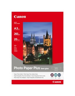 Foto 1 | Papel Fotográfico Canon Sg201 Photo Paper Plus Semibrillante A3 260 G, 20 Hojas - Venta Internacional.