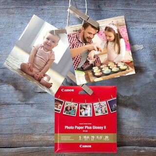 Foto 2 | Papel Fotográfico Canon Glossy Photo Paper Plus Ii, 5 X 5, 20 Hojas - Venta Internacional.
