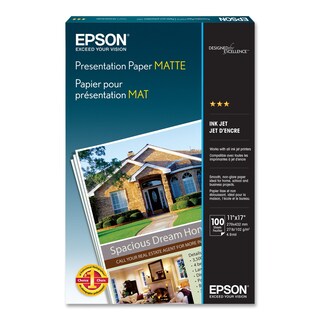 Foto 1 | Papel De Presentación Epson Matte 11 X 17 Pulgadas, 100 Hojas - Venta Internacional.