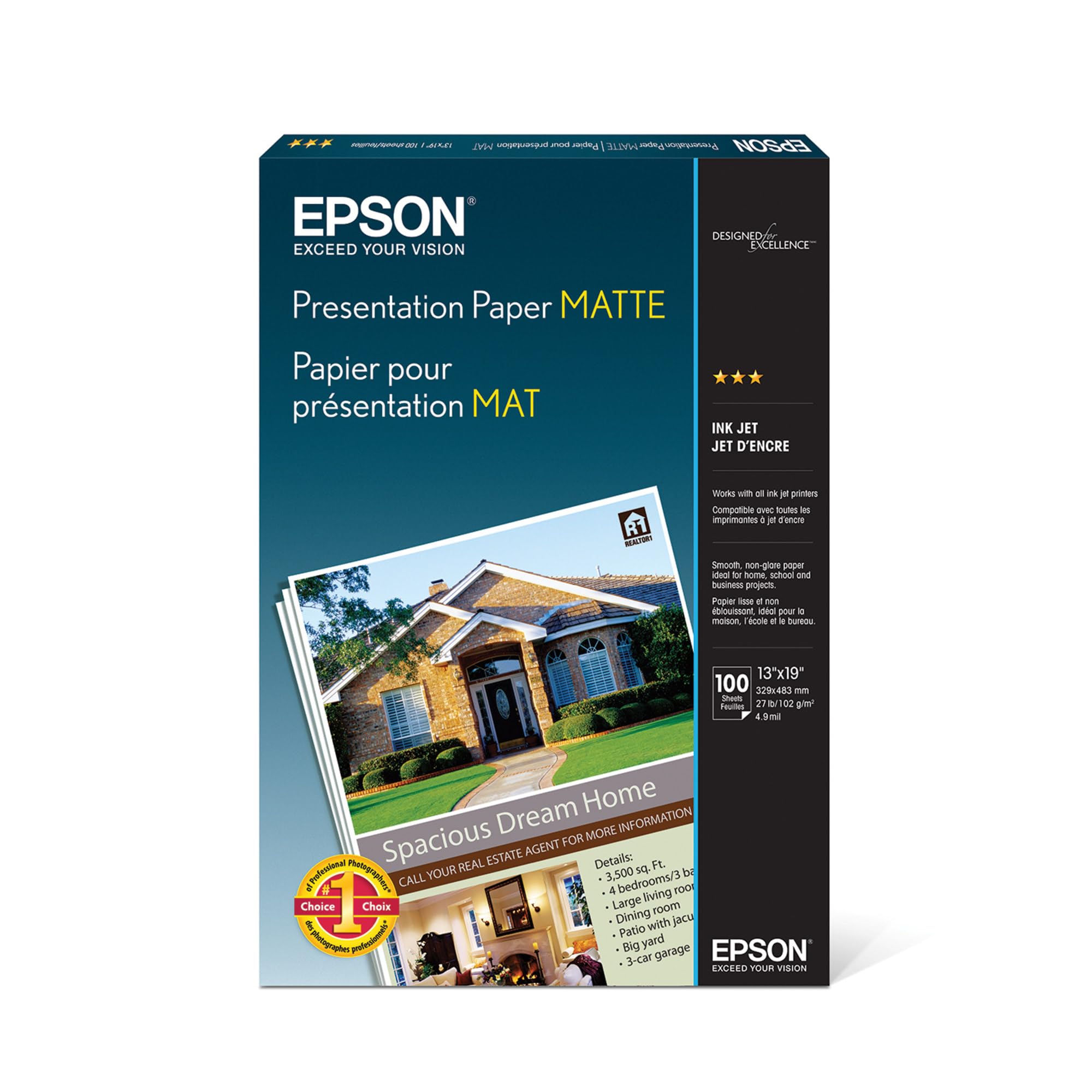 Papel De Presentación Epson S041069l, Mate, 13 X 19, 102 G/m², 100 Hojas - Venta Internacional.