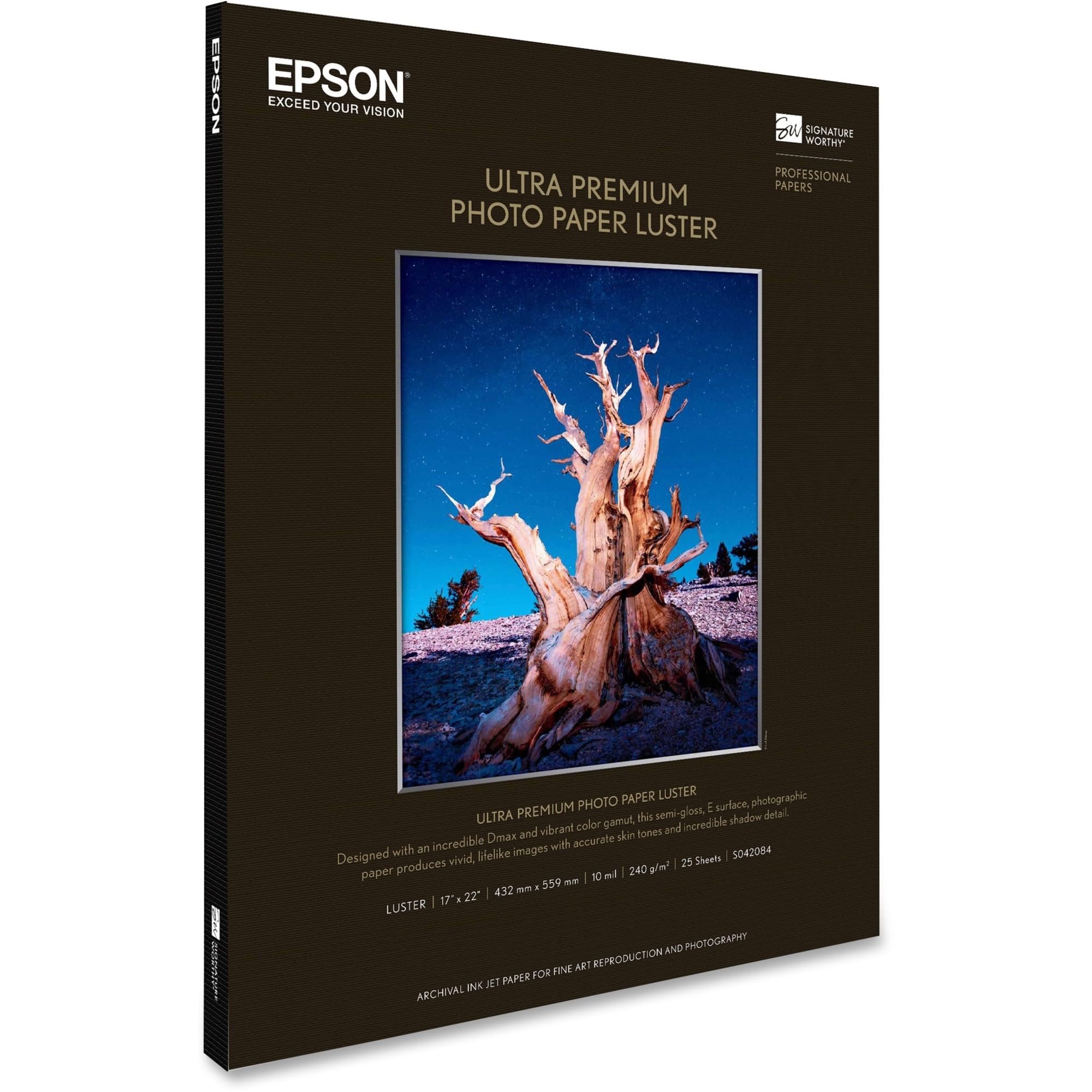 Foto 3 pulgar | Papel Fotográfico Epson Ultra Premium Luster 17 X 22 Pulgadas, 25 Hojas - Venta Internacional.