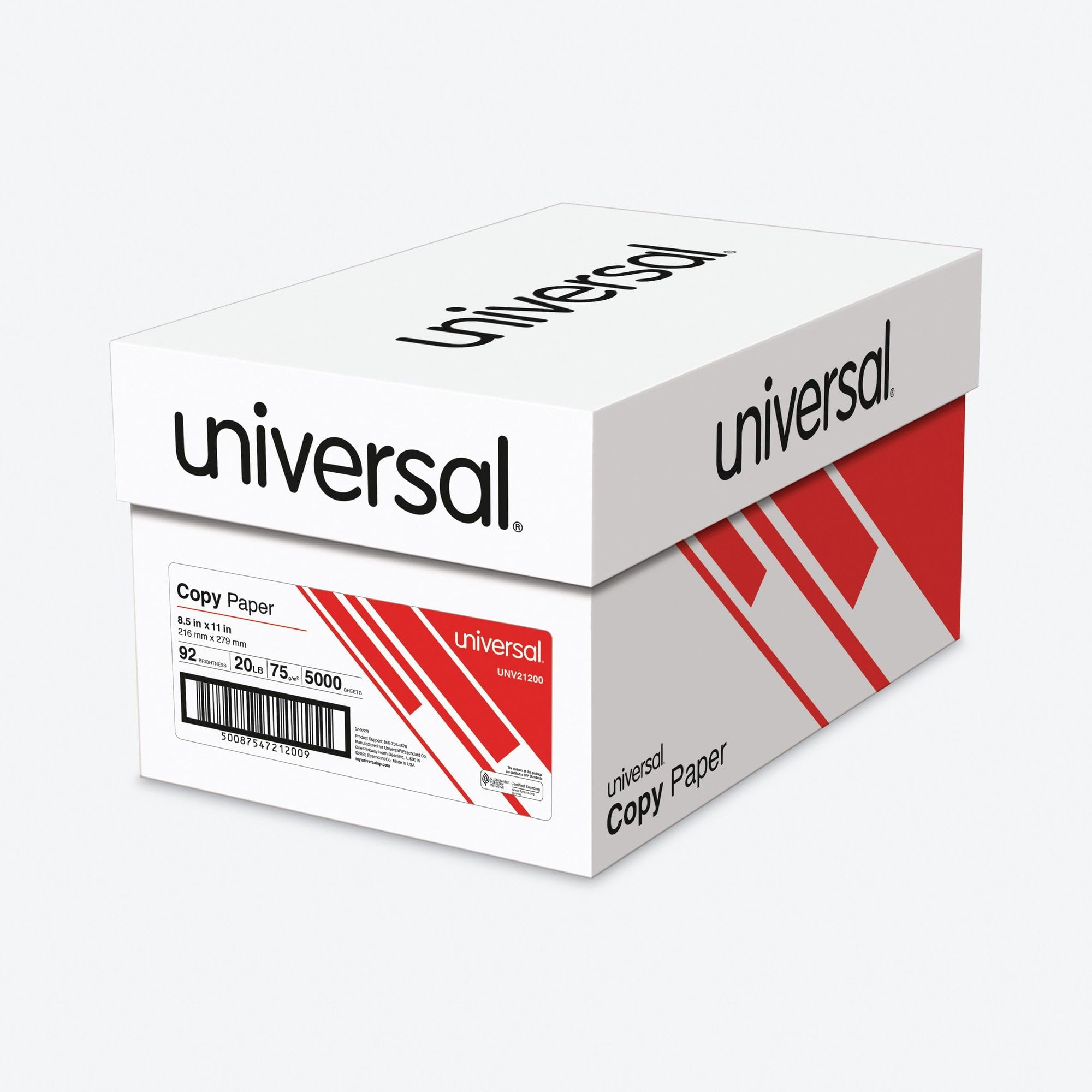 Foto 2 | Papel De Copia Universal 21200 92, Brillo De 20 Libras, A4, Blanco, 5000 Hojas - Venta Internacional.