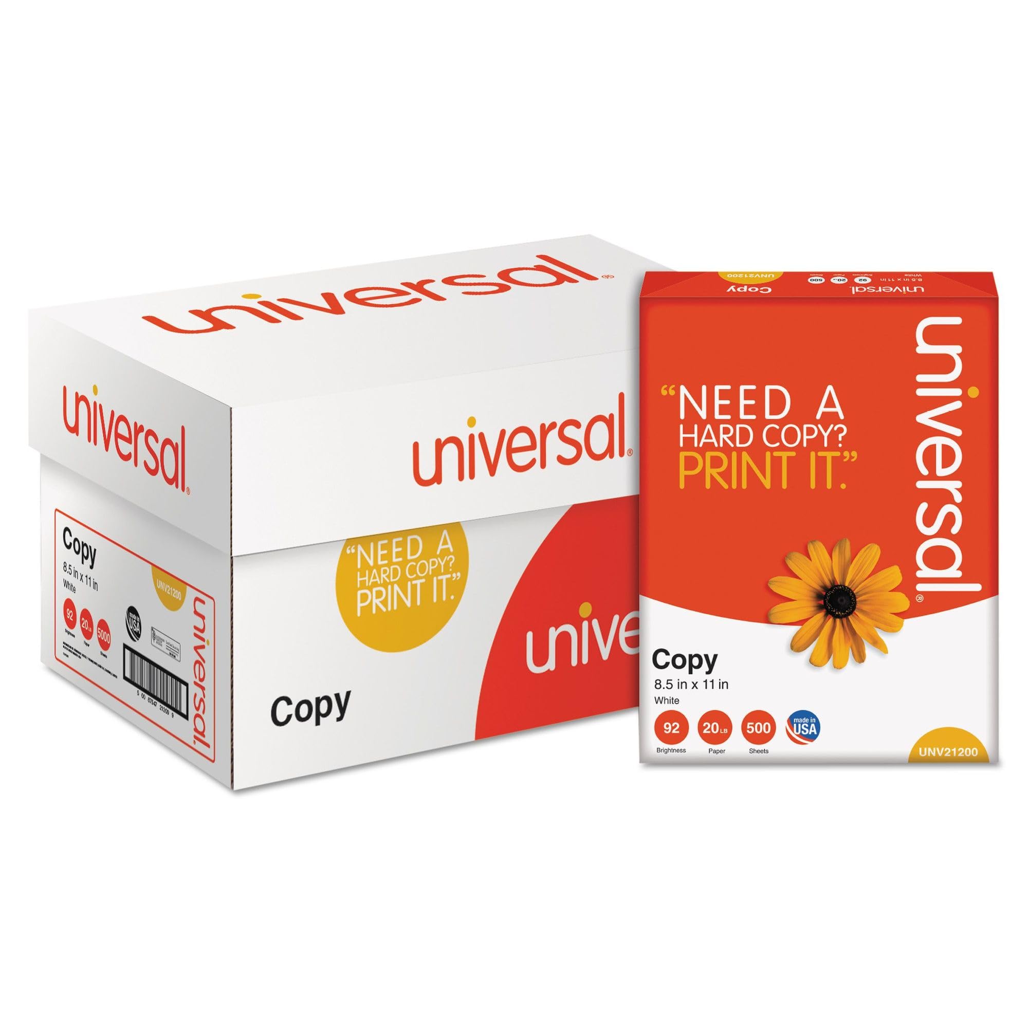 Foto 5 | Papel De Copia Universal 21200 92, Brillo De 20 Libras, A4, Blanco, 5000 Hojas - Venta Internacional.
