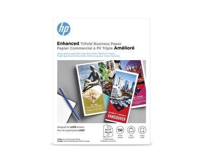 Foto 1 | Papel Hp Enhanced Trifold Business Glossy, 8.5 X 11 Pulgadas, 40 Libras - Venta Internacional.