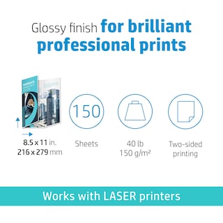 Foto 2 | Papel Hp Enhanced Trifold Business Glossy, 8.5 X 11 Pulgadas, 40 Libras - Venta Internacional.