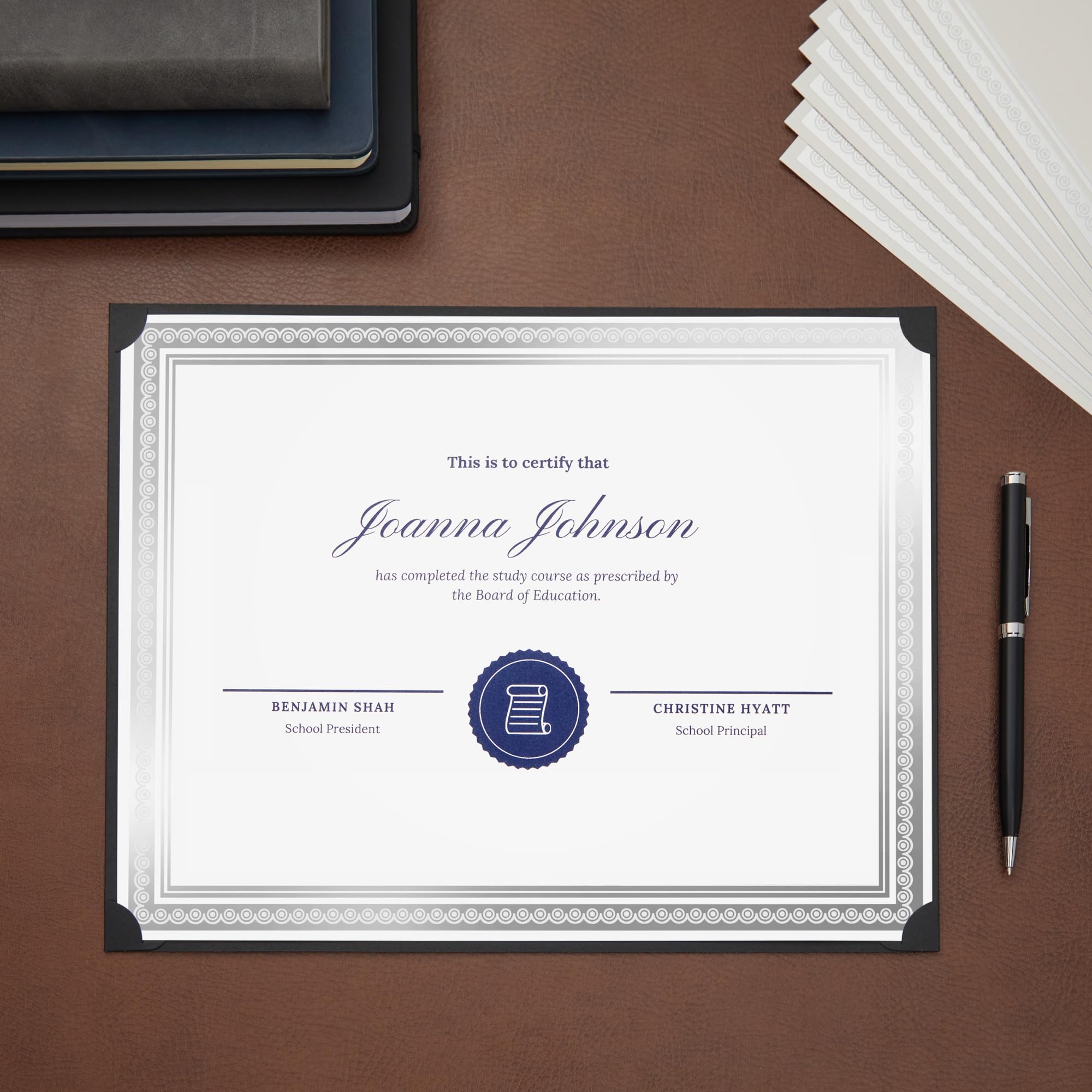 Foto 2 | Papel Certificado Juvale Silver Foil, 50 Hojas, Tamaño A4 - Venta Internacional.