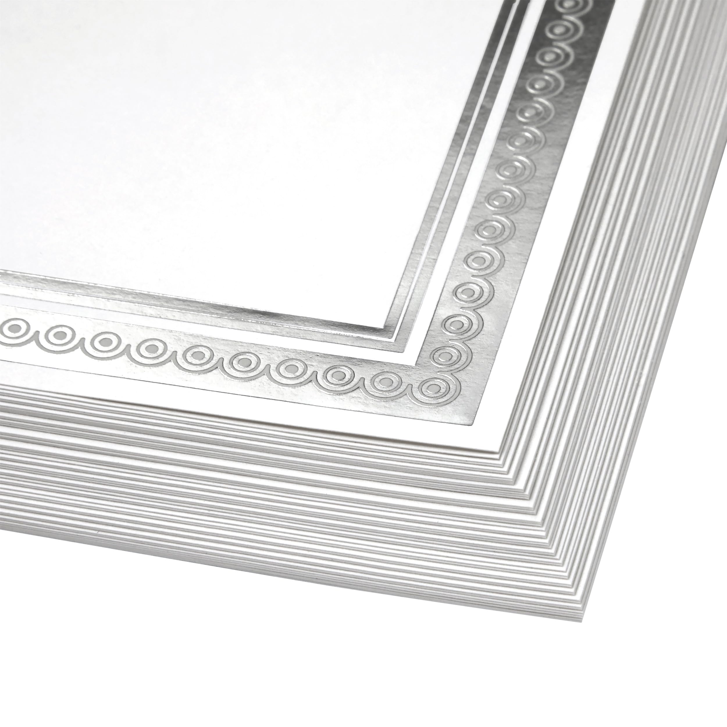 Foto 6 pulgar | Papel Certificado Juvale Silver Foil, 50 Hojas, Tamaño A4 - Venta Internacional.