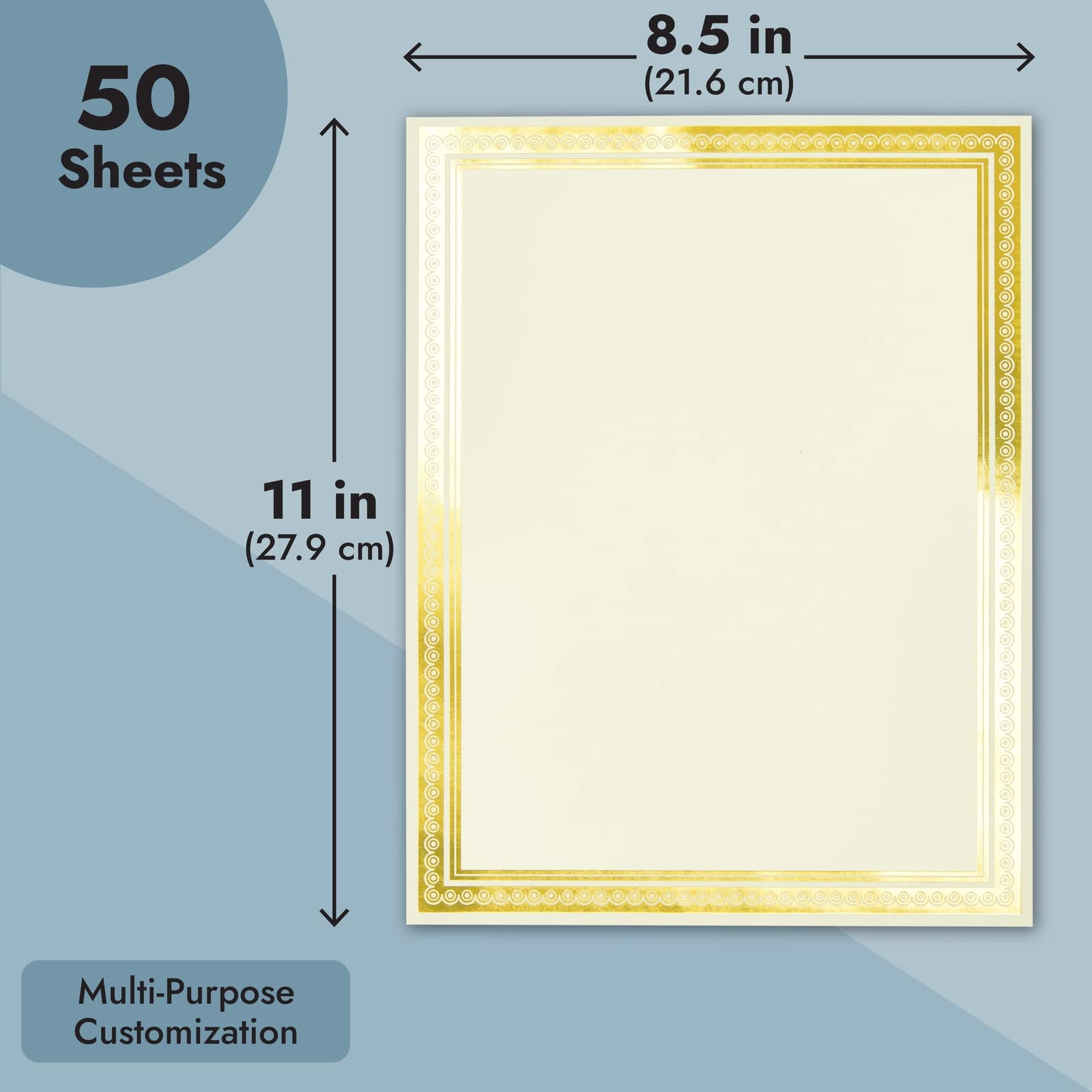 Foto 7 | Papel Certificado Sustainable Greetings, Lámina Dorada, 50 Hojas - Venta Internacional.